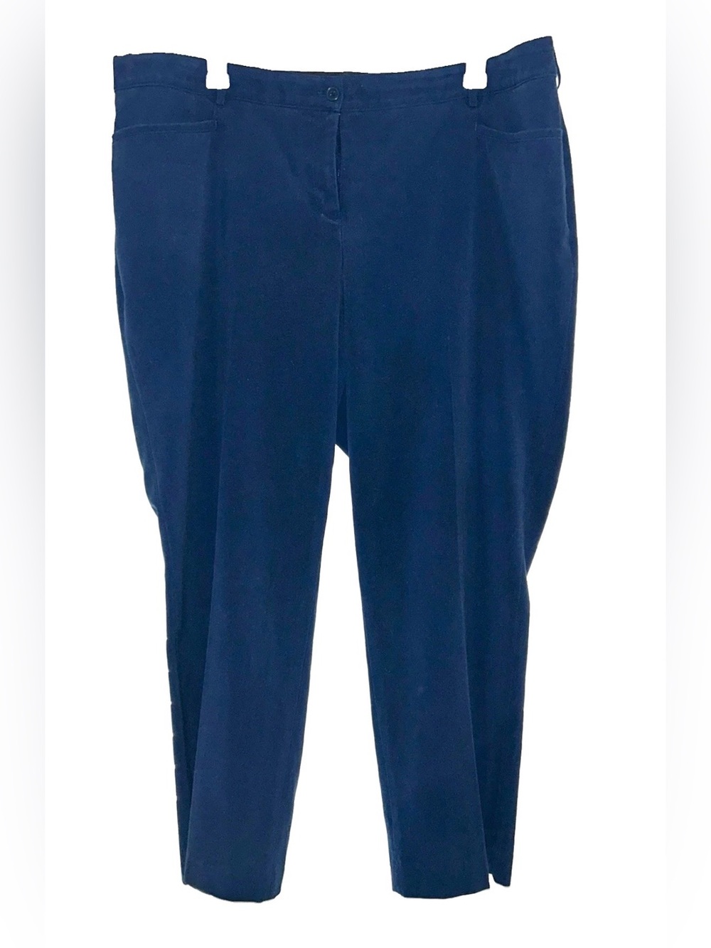 Lane Bryant 22 Petite Navy Blue Womens Trousers Stretch Dress Pants 27.5” Inseam - Picture 1 of 9